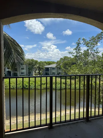 a view of balcony with a garden