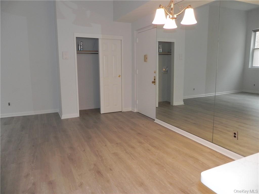 1250 North Avenue, Unit 209 New Rochelle, NY 10804 - Photo 7 of 26 an empty room with wooden floor and mirror