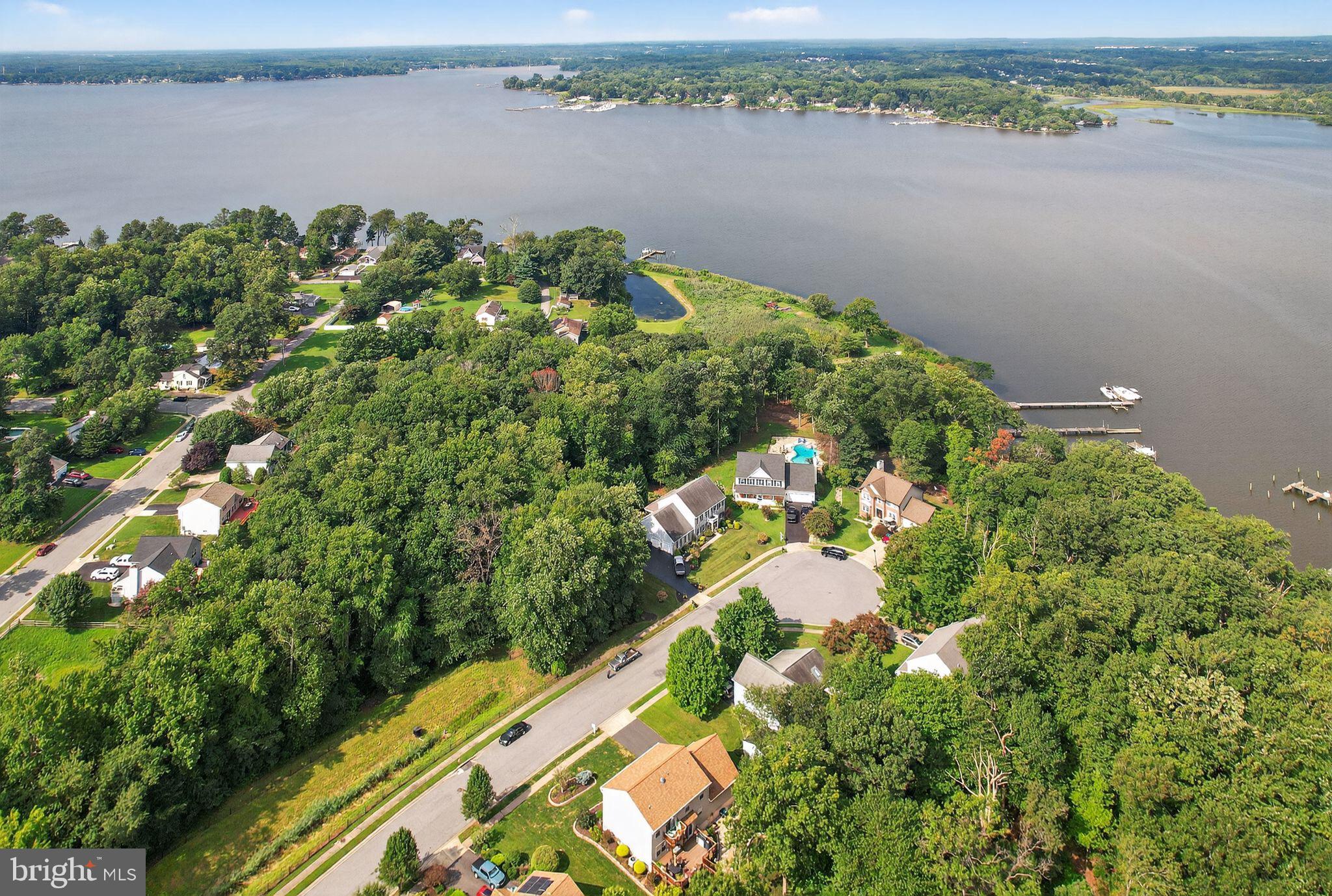1705 Church Point Court Aberdeen, MD 21001 - Photo 79 of 86 an aerial view of a residential houses with outdoor space and lake view
