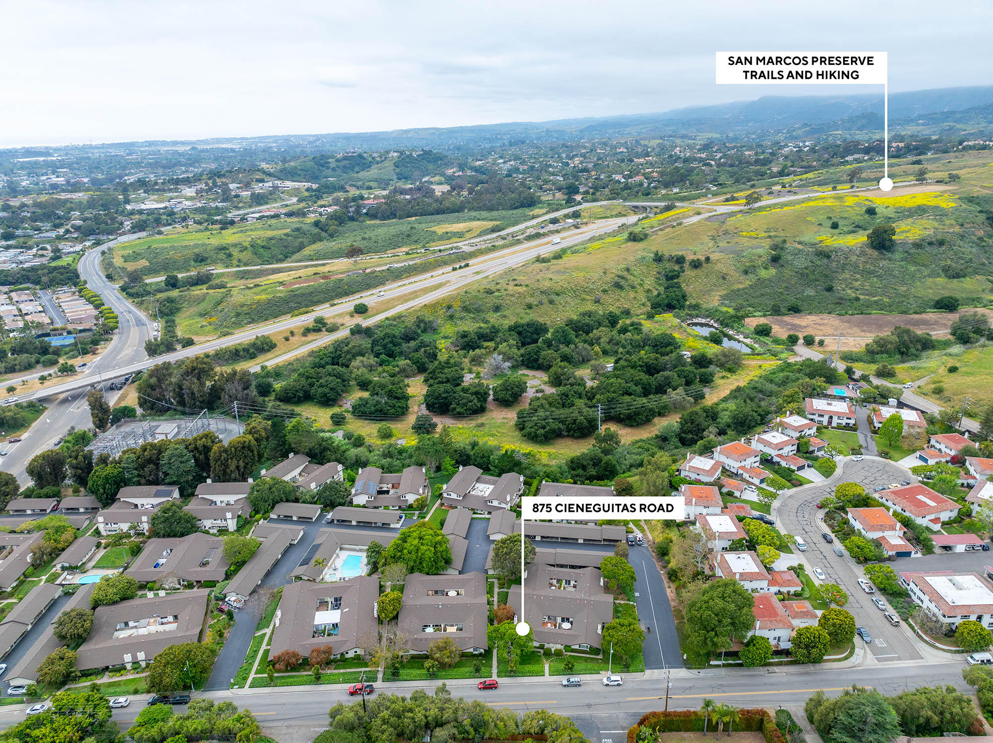 875 Cieneguitas Road Santa Barbara, CA 93110 - Photo 29 of 39 Aerial west - 875 Cieneguitas Rd 93110