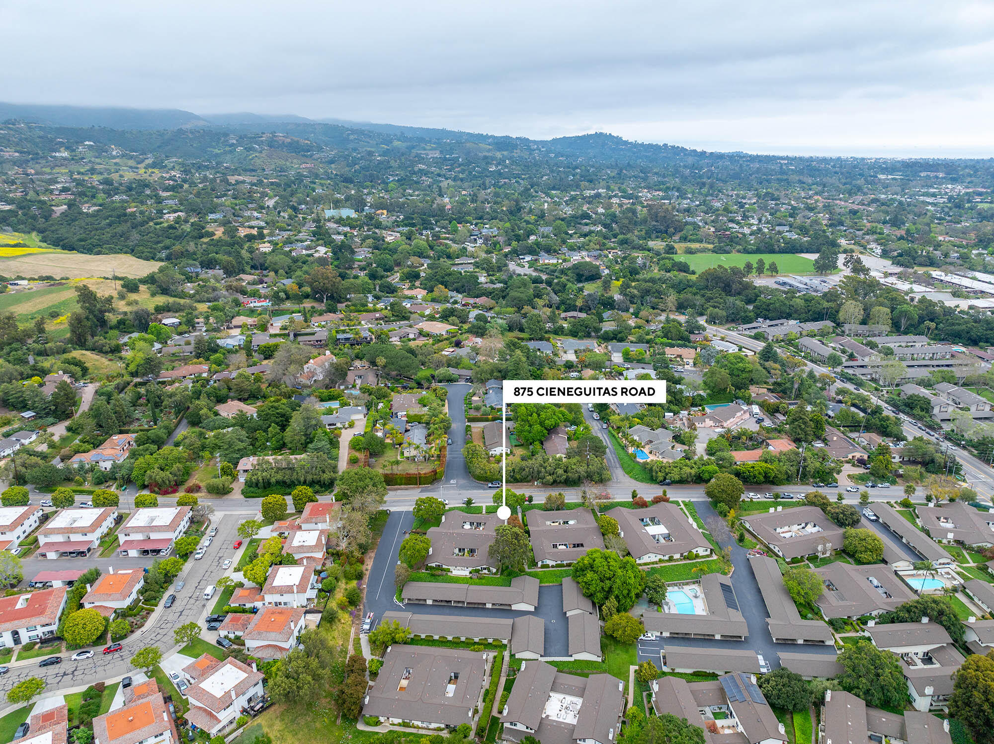 875 Cieneguitas Road Santa Barbara, CA 93110 - Photo 30 of 39 Aerial east - 875 Cieneguitas Rd 93110