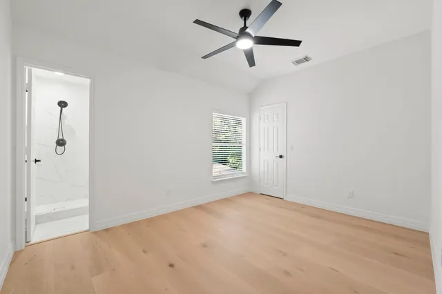 an empty room with a window