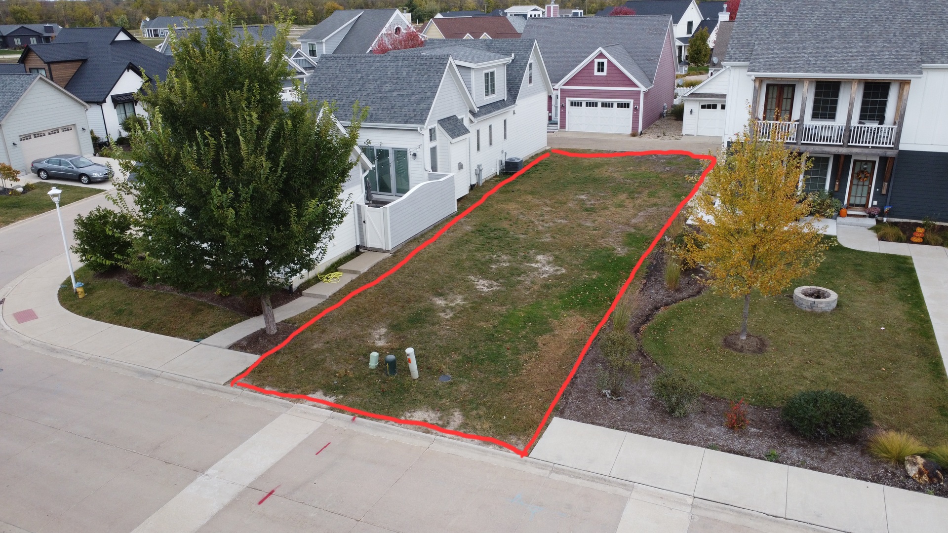 aerial view of a house