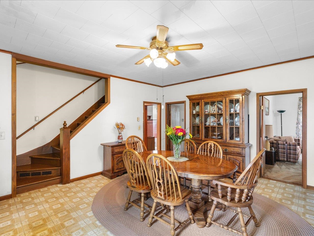 9311 State Line Road Capron, IL 61012 - Photo 37 of 51 a dining room with furniture entryway and wooden floor