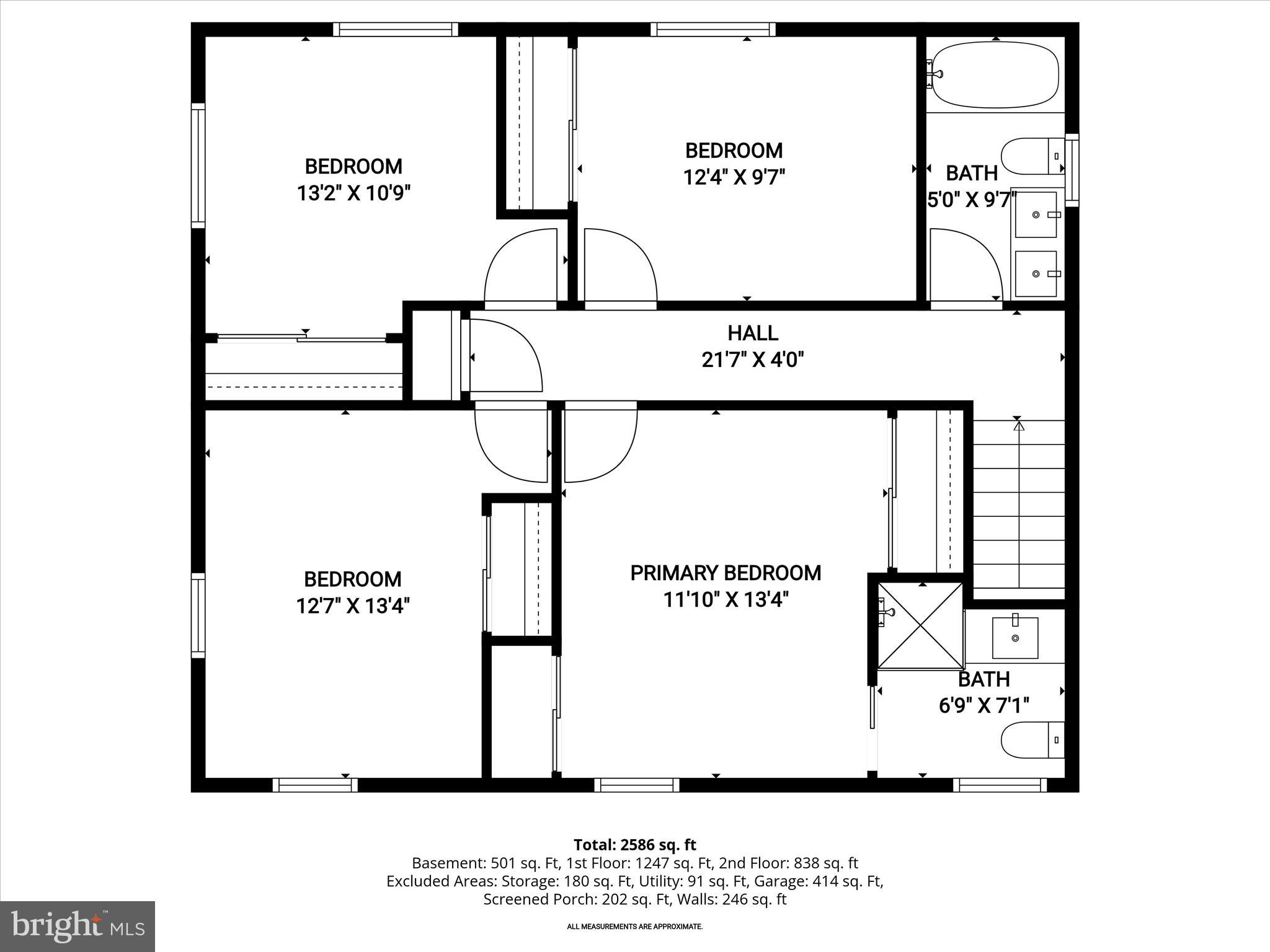 2508 Whitt Road Kingsville, MD 21087 - Photo 72 of 74 Upper Level Floor Plan