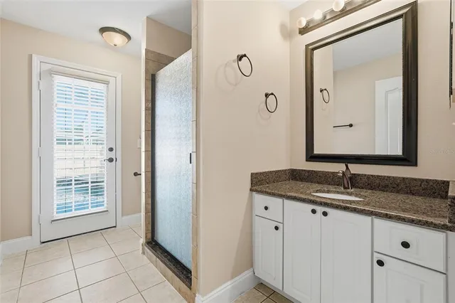 a view of a backyard with plants