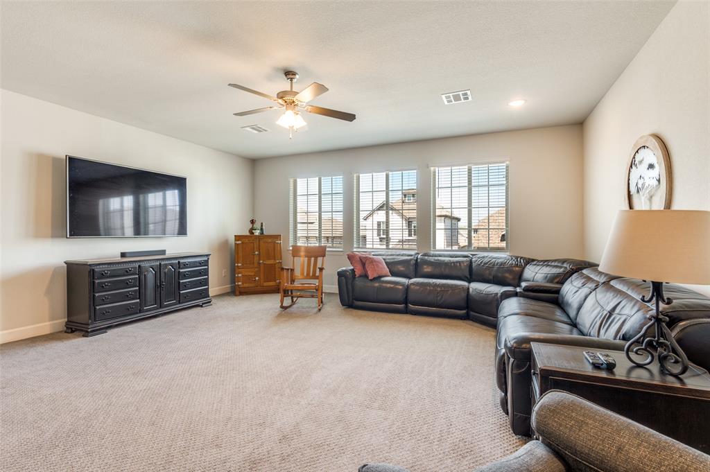 4724 Raspberry Spar Court Arlington, TX 76005 - Photo 27 of 30 a living room with furniture and a flat screen tv