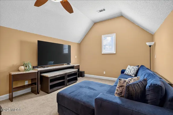 a view of a yard with an trees