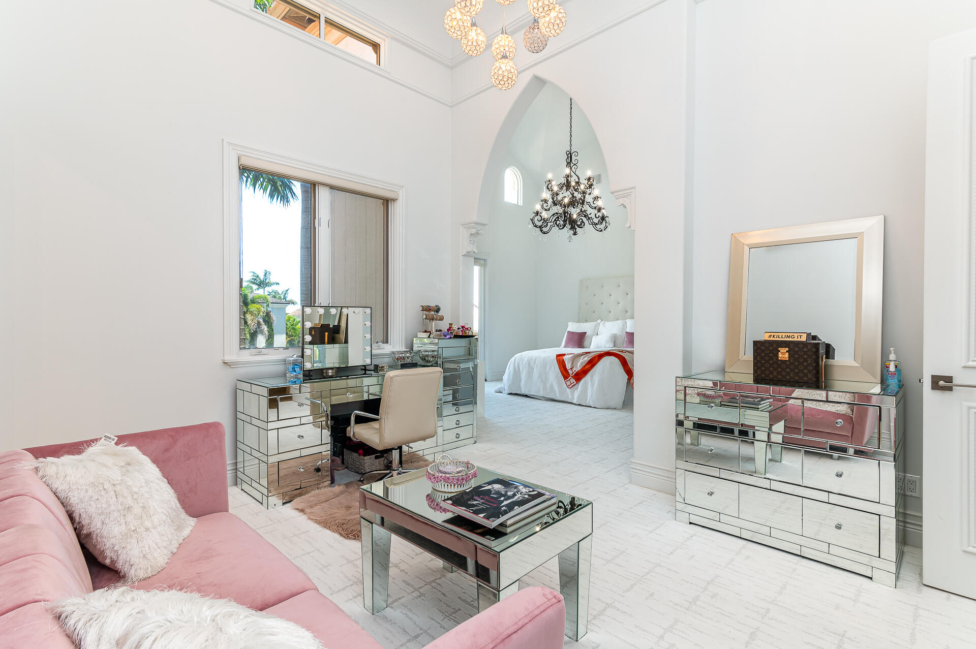 700 Northeast 45th Road Boca Raton, FL 33431 - Photo 35 of 62 a living room with furniture and a mirror