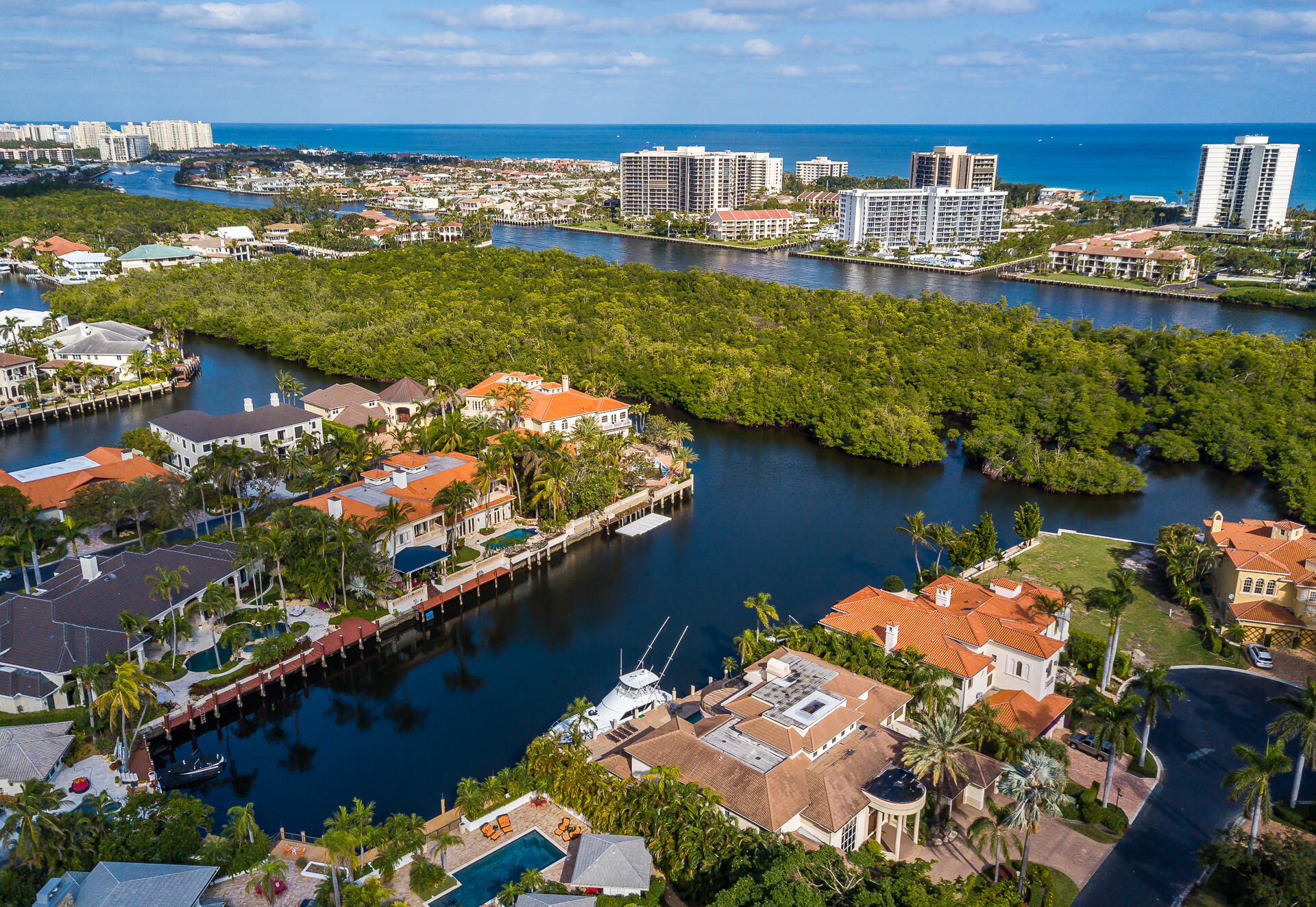 700 Northeast 45th Road Boca Raton, FL 33431 - Photo 58 of 62 an aerial view of a houses with a lake view