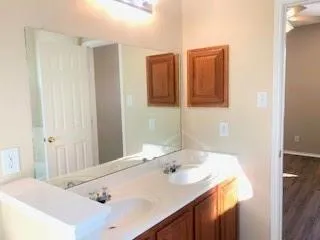 a bathroom with a sink