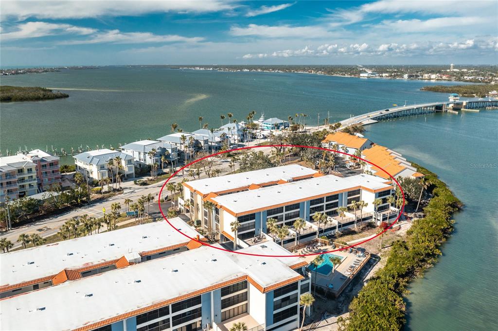 1501 Beach Road, Unit 210 Englewood, FL 34223 - Photo 59 of 62 aerial view of a house with a lake view