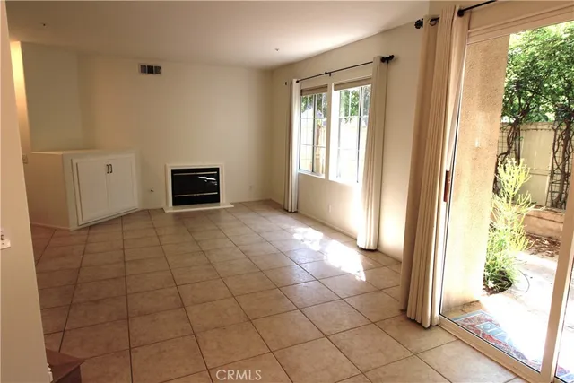 an empty room with a window