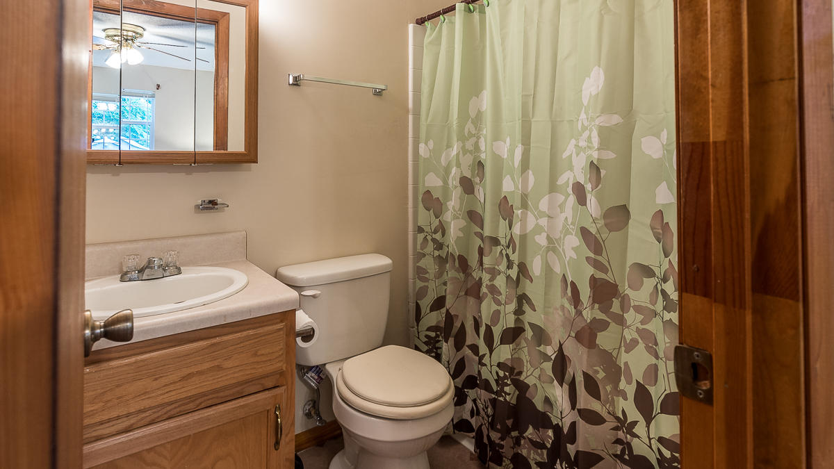 1136 Quarry Road Blue Ridge, VA 24064 - Photo 19 of 29 a bathroom with a sink a toilet and shower curtain