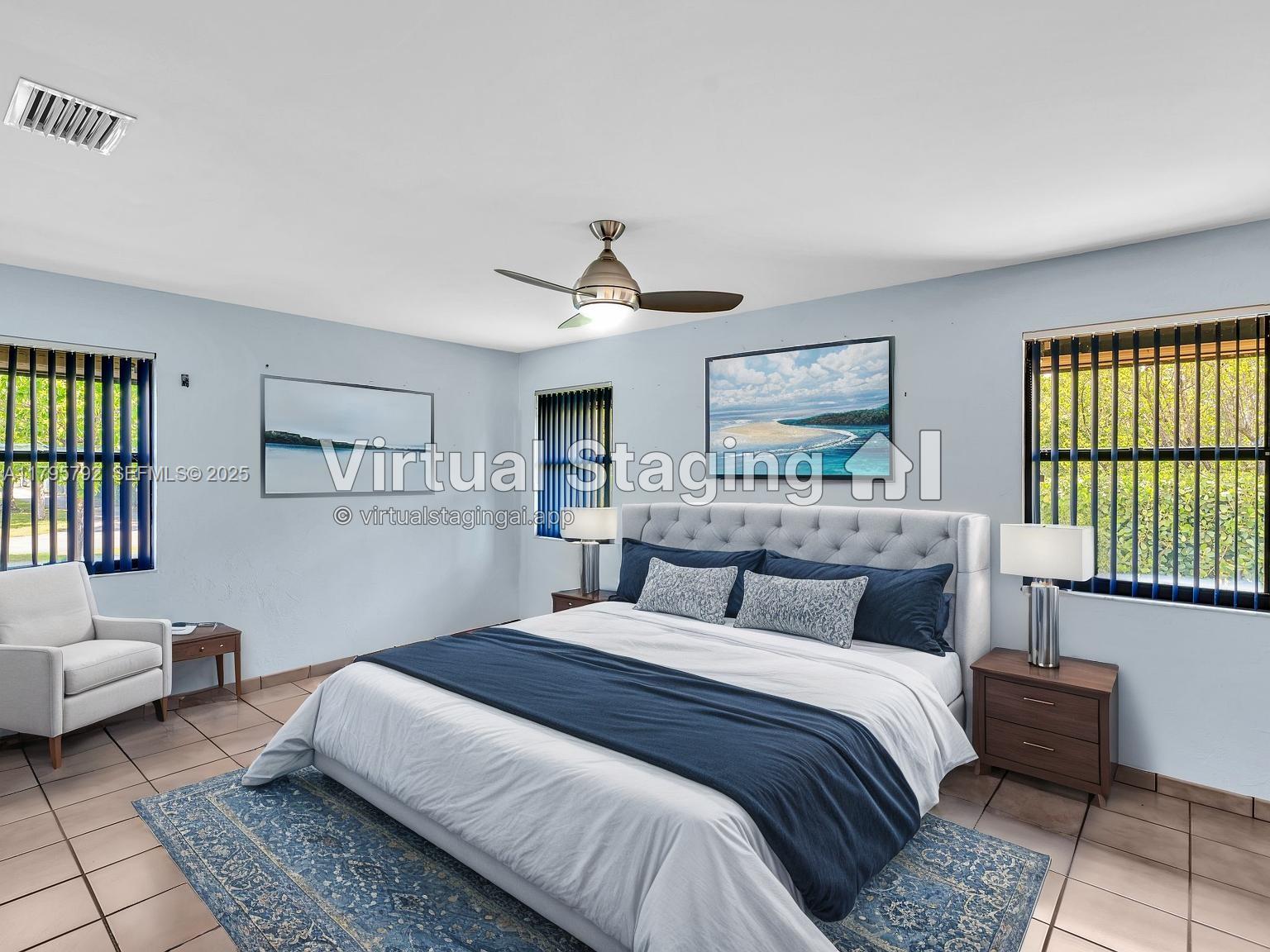 13494 Stirling Road Southwest Ranches, FL 33330 - Photo 58 of 79 a bedroom with a large bed and a window