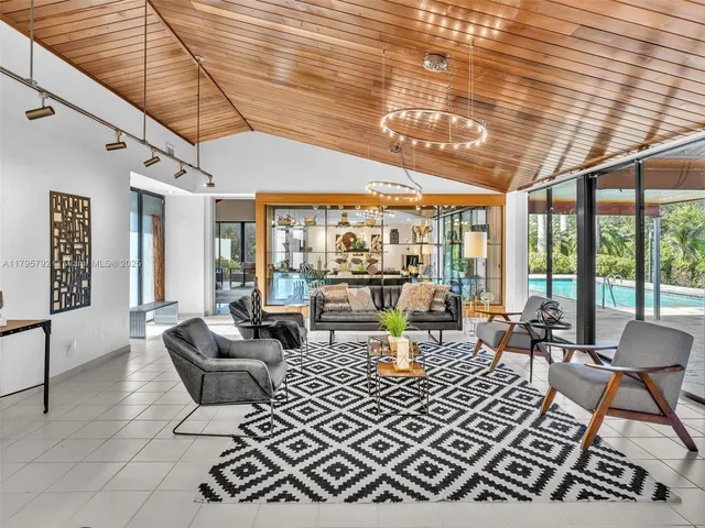 a outdoor space with lots of furniture and chandelier