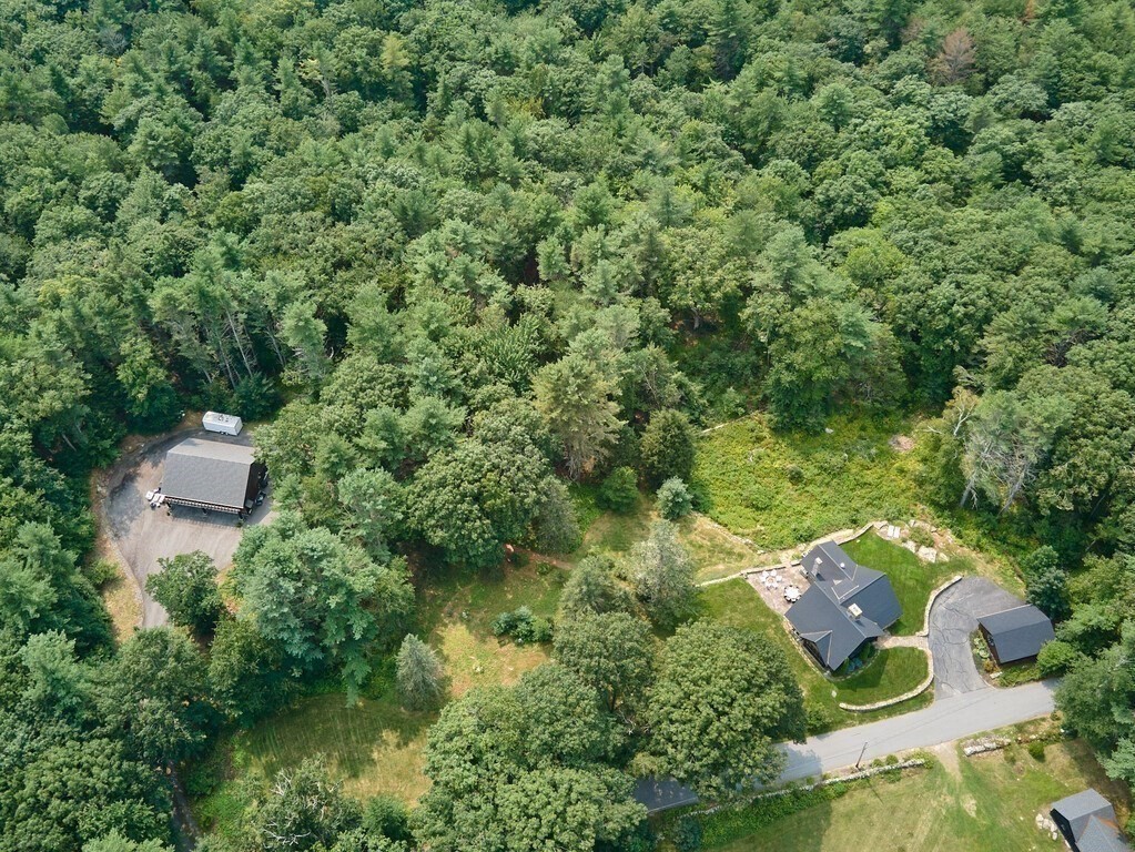 49 Greene Road Princeton, MA 01541 - Photo 26 of 42 an aerial view of residential house with outdoor space and trees around