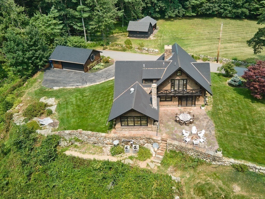 49 Greene Road Princeton, MA 01541 - Photo 39 of 42 an aerial view of a house with a yard