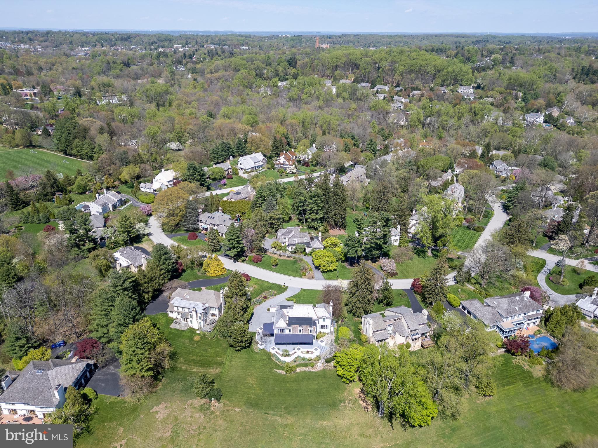 238 Ravenscliff Road Wayne, PA 19087 - Photo 74 of 74 an aerial view of a city with lots of residential buildings