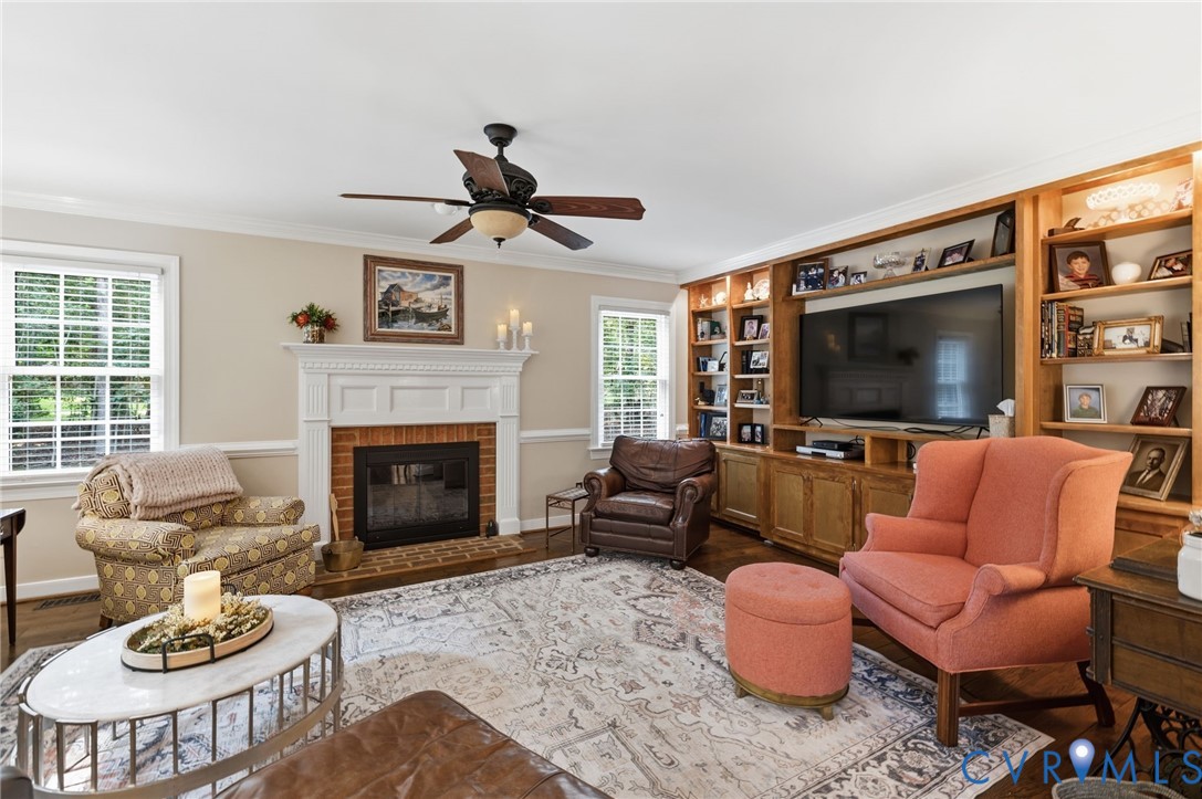 14019 Princess Mary Road Chesterfield, VA 23838 - Photo 15 of 61 Living area featuring a white mantel fireplace wit