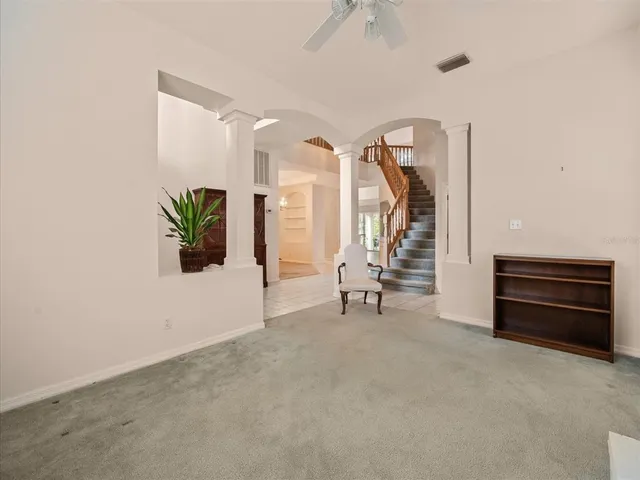 en empty room with windows