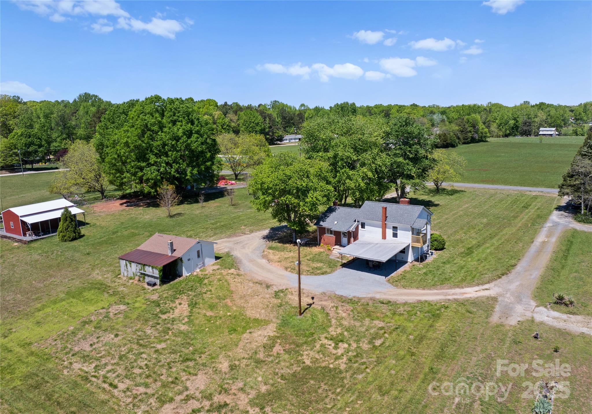 155 Jackson Road Salisbury, NC 28146 - Photo 24 of 26 an aerial view of a house with outdoor space