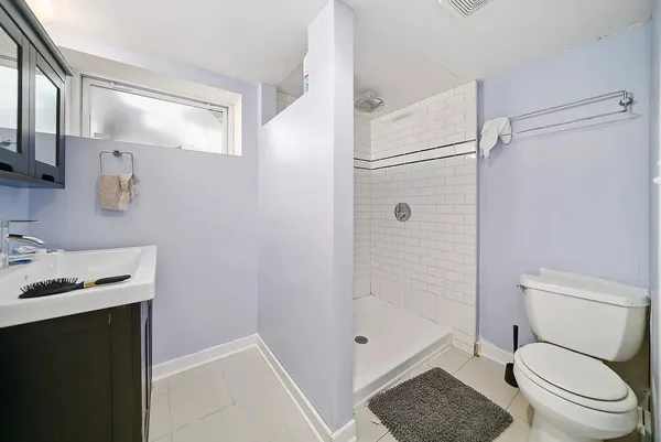 a storage room with furniture