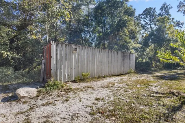 a backyard of a house