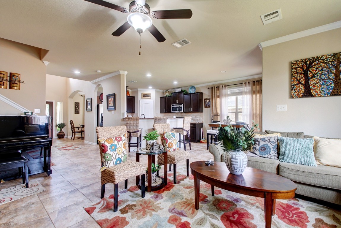 2004 Autumn Run Lane Round Rock, TX 78665 - Photo 35 of 35 a living room with lots of furniture and kitchen view