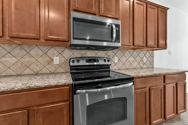 a view of a kitchen counter top