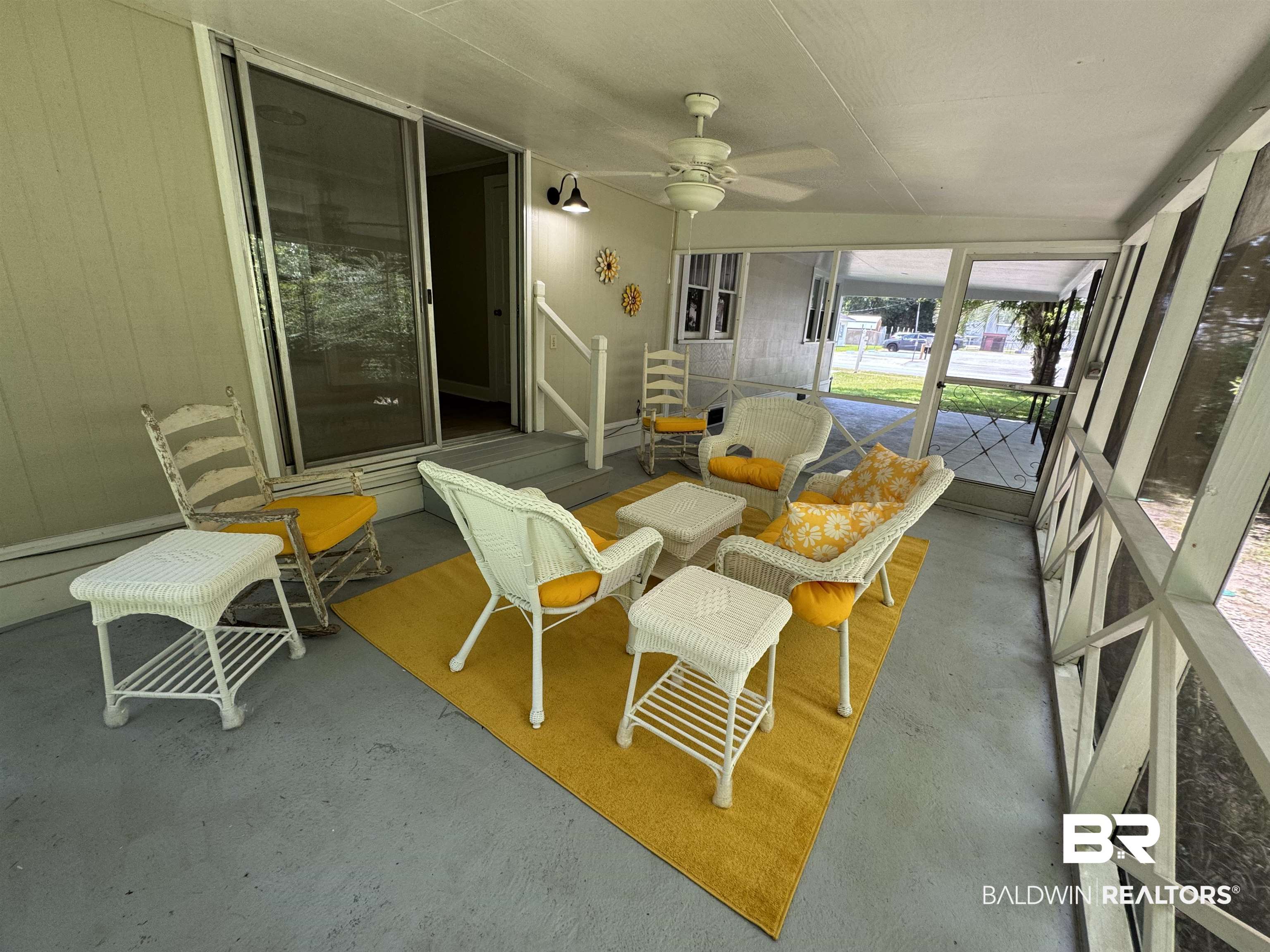 22640 Racine Street Robertsdale, AL 36567 - Photo 10 of 40 Sunroom / solarium featuring a ceiling fan