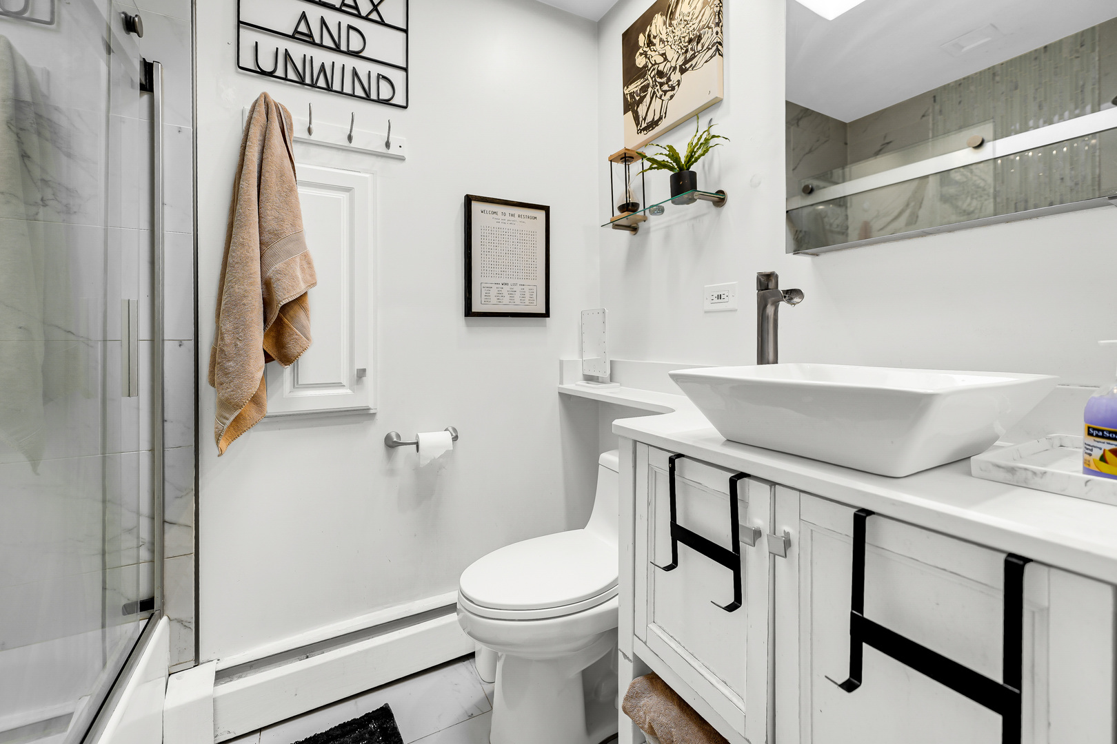 2931 Willow Road Homewood, IL 60430 - Photo 14 of 21 a bathroom with a sink a toilet and shower