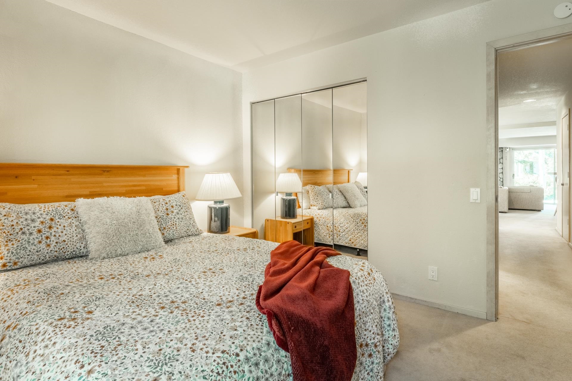 609 Golden Creek Road, Unit 609 Mammoth Lakes, CA 93546 - Photo 16 of 42 Wall-to-wall carpeting and neutral wall tones create a serene atmosphere