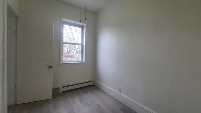 an empty room with a window