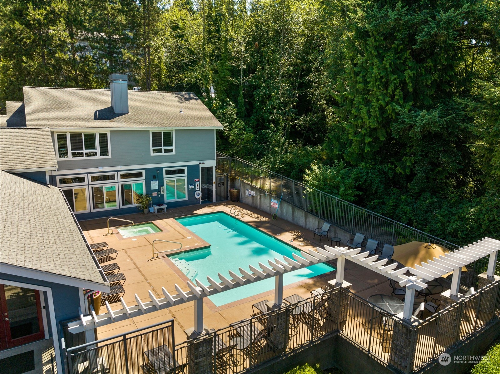 3914 243rd Place Southeast, Unit L401 Bothell, WA 98021 - Photo 22 of 25 an aerial view of a house with balcony and deck