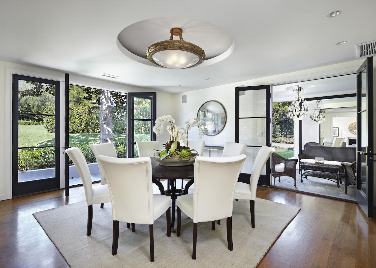 760 San Ysidro Road Santa Barbara, CA 93108 - Photo 4 of 12 a view of a dining room with furniture window and wooden floor
