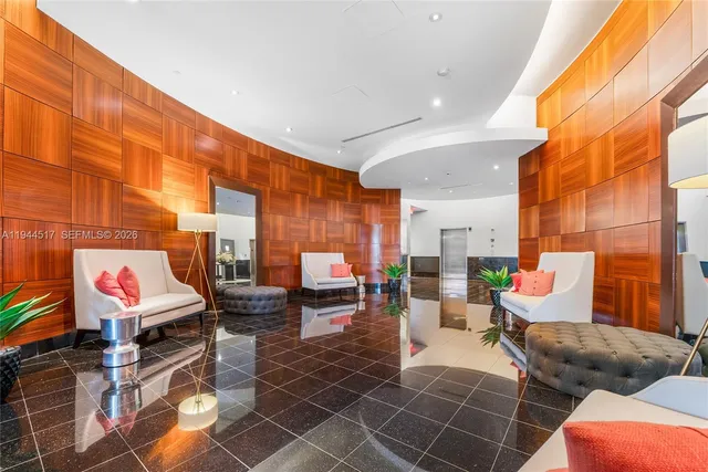 a building outdoor space with patio furniture