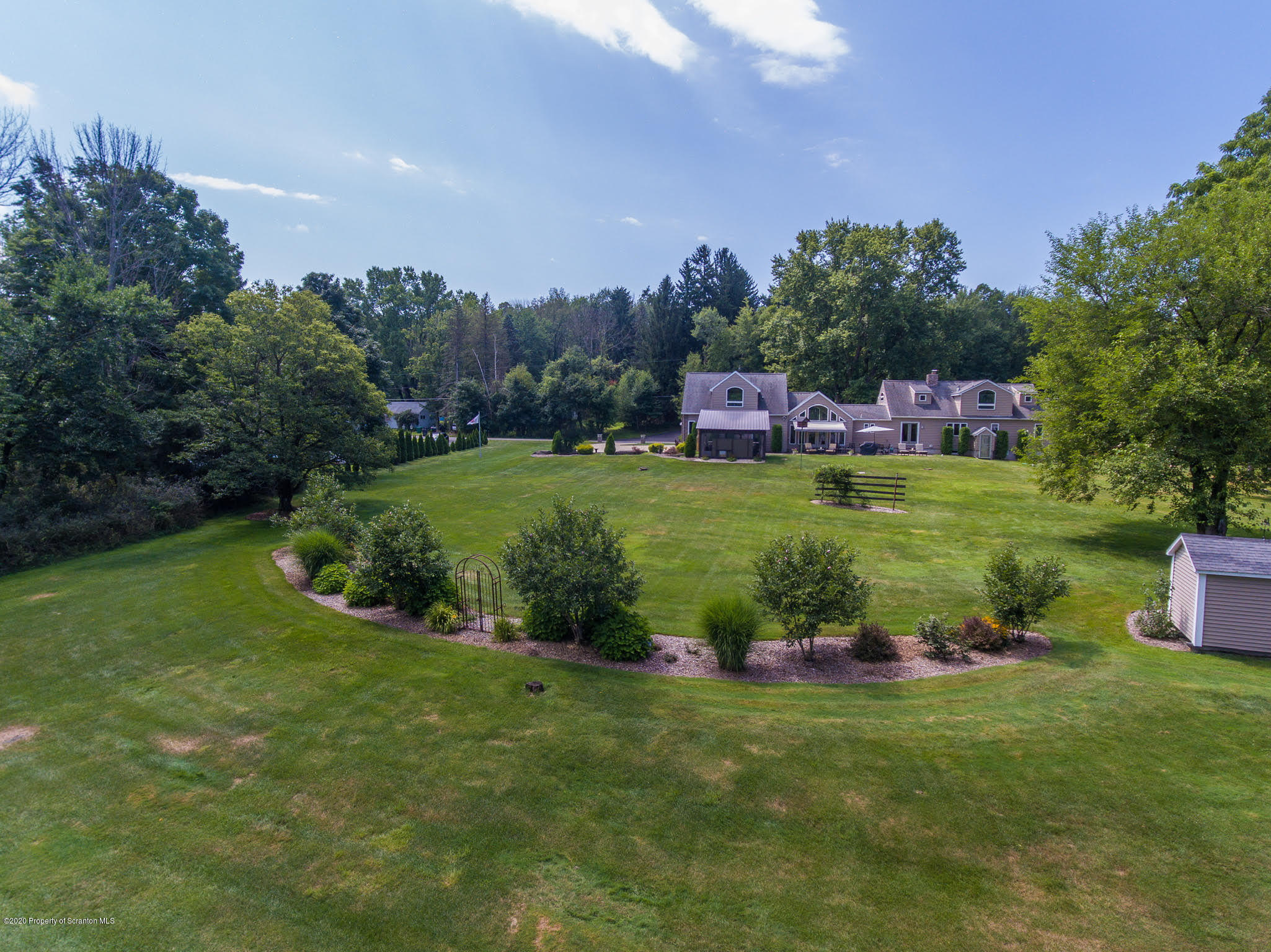 1164 Old Trail Road Clarks Summit, PA 18411 - Photo 34 of 36 drone view - full backyard