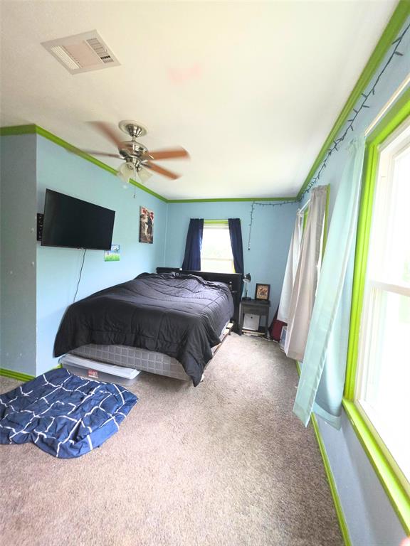 4214 Valview Drive Waco, TX 76708 - Photo 20 of 23 a bedroom with a bed window and a flat screen tv