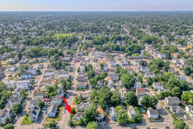 an aerial view of a houses