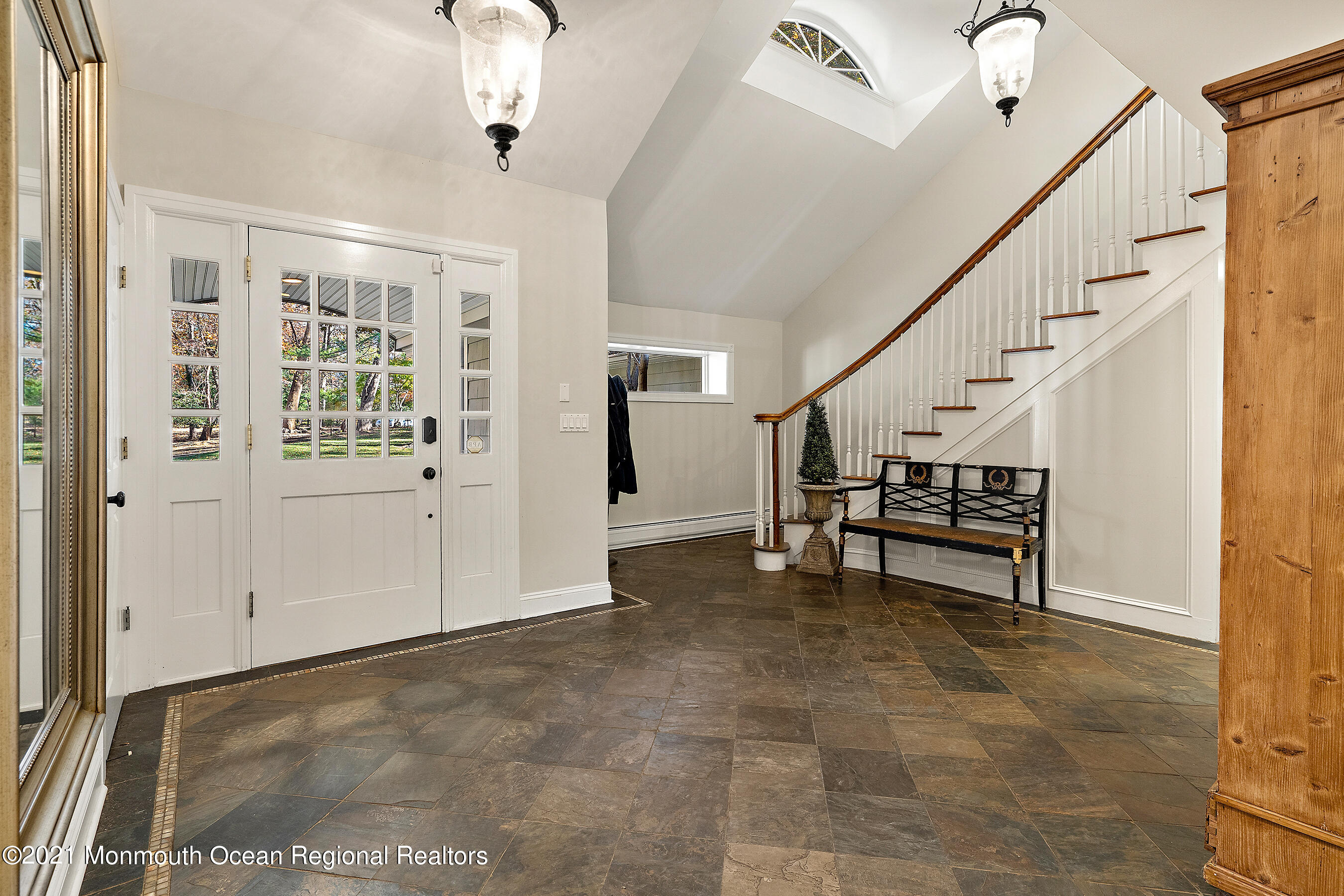 181 Mc Clees Road Red Bank, NJ 07701 - Photo 3 of 26 a view of entryway with stairs and wooden floor
