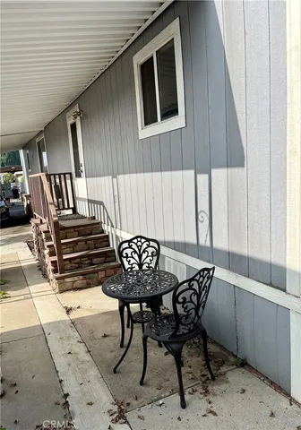 a table and chairs in a room