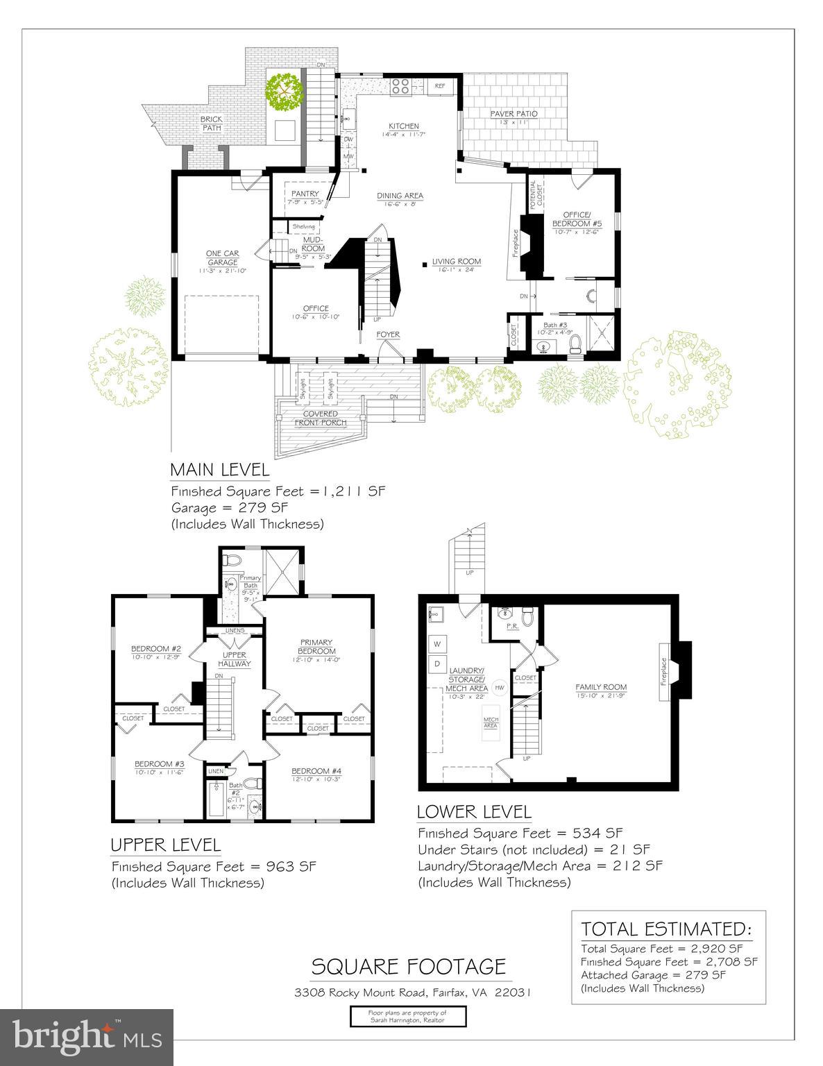 3308 Rocky Mt Road Fairfax, VA 22031 - Photo 65 of 65 Floor Plans - Square Footage