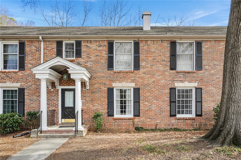 a front view of a house