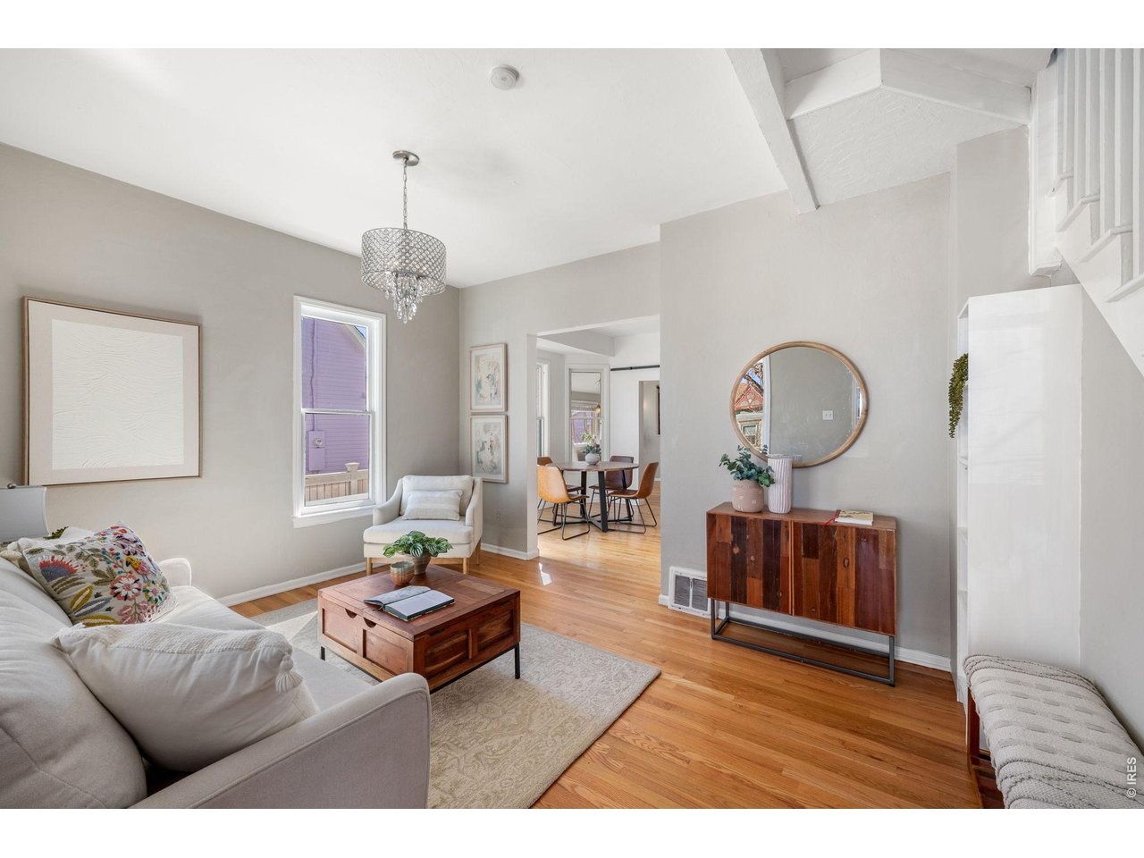 1020 Portland Place Boulder, CO 80304 - Photo 5 of 43 Living room opens to dining area