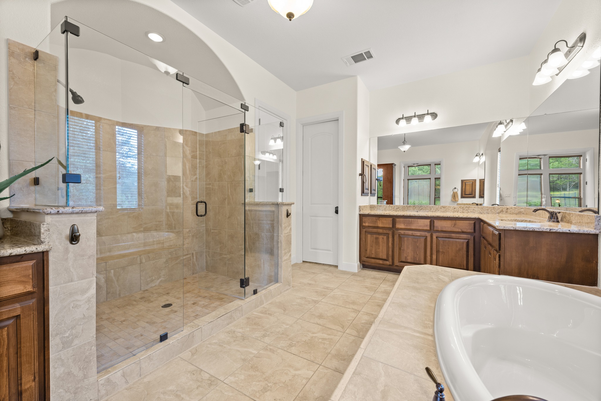 1301 Lions Lair Leander, TX 78641 - Photo 18 of 40 Oversized glass-framed shower and elegant bath finishes