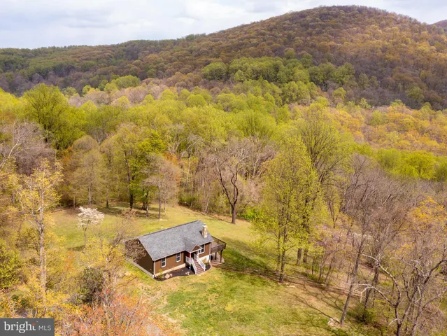a view of a mountain with an outdoor space