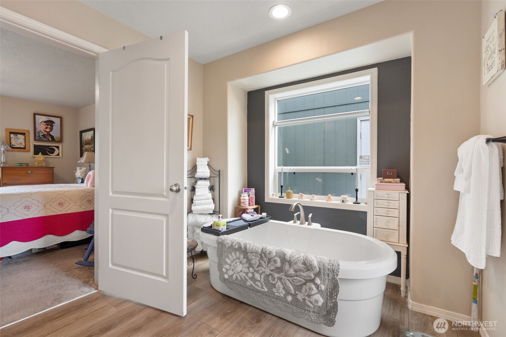 608 Main Street Vader, WA 98593 - Photo 21 of 37 a bedroom with a bed and a window