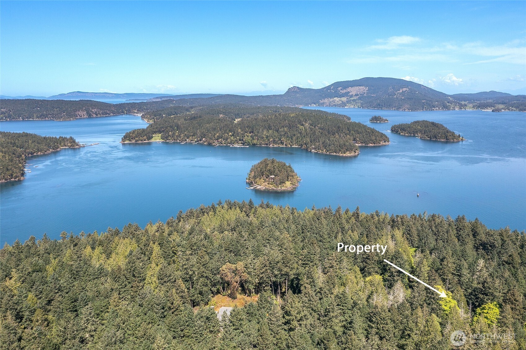 0 Tibbs Road Shaw Island, WA 98286 - Photo 28 of 36 a view of a lake with mountains in the background