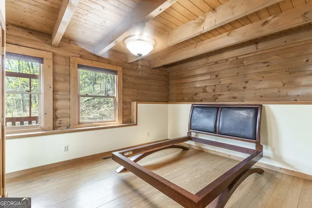 a room with pool table